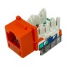 Hubbell (Qty 4) Hubbell HXJ5EOR Telephone/Data Jack Cat5e Orange ~NEW~