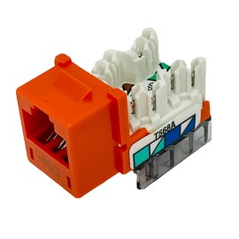 Hubbell (Qty 4) Hubbell HXJ5EOR Telephone/Data Jack Cat5e Orange ~NEW~