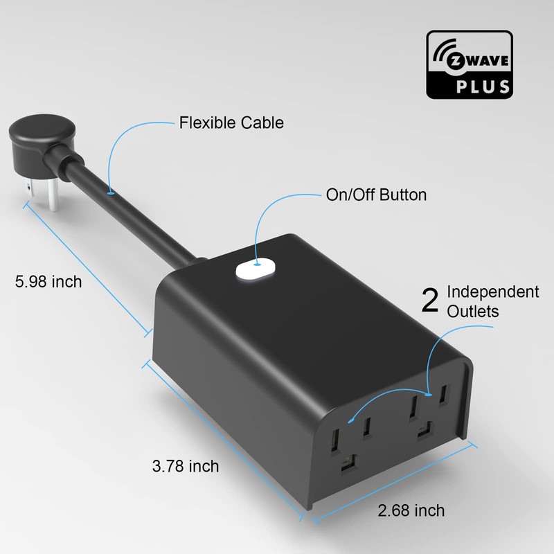 New One 2 Pack Zwave Outdoor Smart Plug - 700