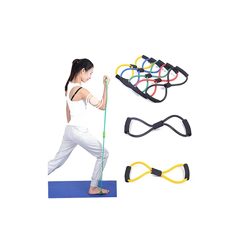 Abaodam Chest Expander Resistance Bands Durable Shaped Stretching Strap for