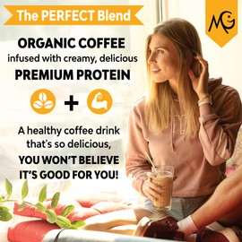 MariGold MariGold High Protein Collagen Coffee - Mocha Collagen Latte, Dairy Free, 20g Grass-Fed Type I & III Collagen Peptides, Energy Boost, 2 Shots Organic Espresso, Non-GMO, 1 Lb Bag, 15 Servings