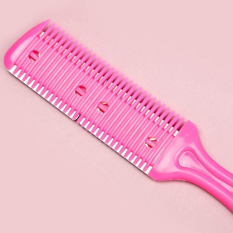 UNVOJL Hot Pink Hair Cutter Comb Hair Razor Comb Hair