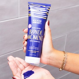 Not Your Mother's Blonde Moment Purple Shampoo and Conditioner (2-Pack) - 8 fl oz - Ideal for Blonde, Highlighted Brunette, Silver Hair - Helps with Bonding, Anti-Brass Toning, Repair, and Hydration