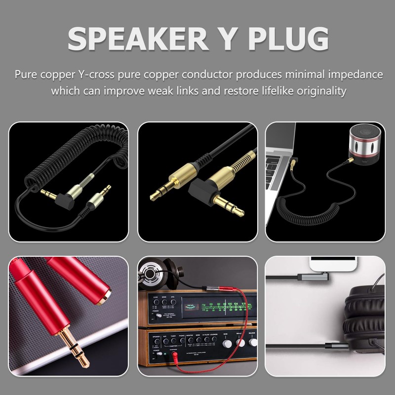 KOMBIUDA Silver Plated Speaker Y Plugs U Shaped Audio Screw