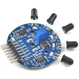 5 Way Flame Sensor Module, Digital Analog Fire Detection Sensor Board Analog Output SMT Welding Modulefor Industrial Robot