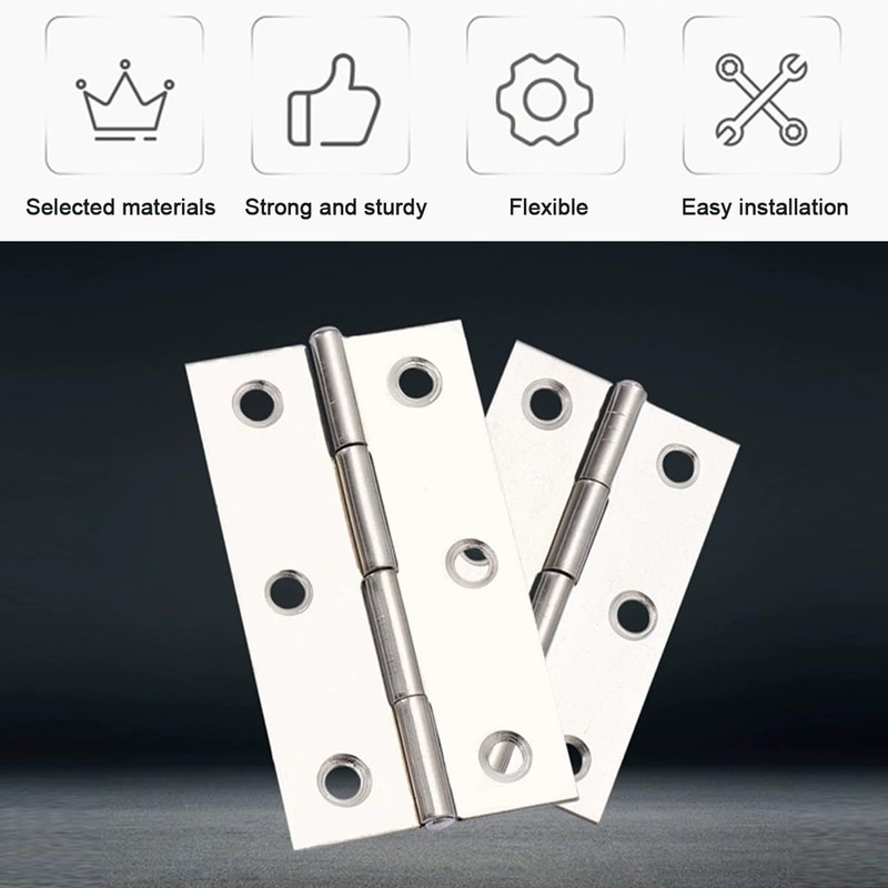 Pack of 4 Hinges Foldable 66 mm × 38 mm,