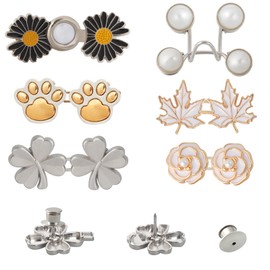 Maxqzin 6 Set Adjustable Pant Waist Tightener, Pant Tighteners For Waist Women Jean Adjuster Waist Tightener Pant Clips Waist Adjuster Clips for Dresses Jeans Sleeves Too Big Loose