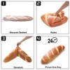 Levenkeness 3D Simulation Bread Shape Plush Pillow,Soft Butter Toast Bread