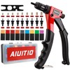 AIUITIO 8" Rivet Nut Tool, Rivnut Tool Kit with 9