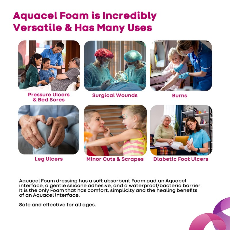 ConvaTec AQUACEL Foam 8"x7" Sacral Wound Dressing with Silicone Gel