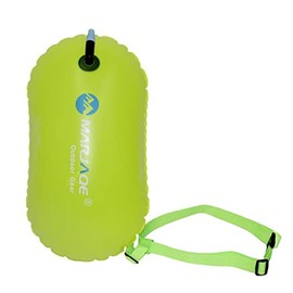 simhoa Boya de natación Inflable, Flotador de Remolque Ligero para de Aguas Abiertas, Deporte acuático, Entrenamiento Seguro, Carreras                