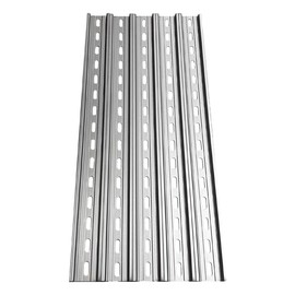 International Connector T&G 5 Pieces DIN Rail Slotted Zinc-Plated Steel RoHS 35mm Wide 7.5mm High (15")