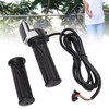 1 Pair Handlebar Throttle Grip Universal LED Display Wire Twist