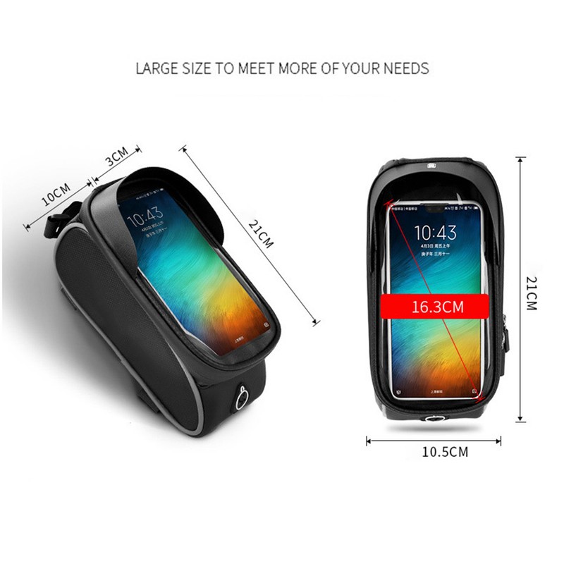 Bike Frame Bag Splash Proof Bike Pouch Bag Touch Screen