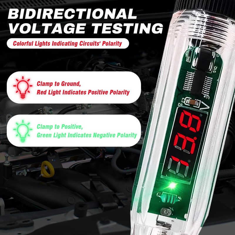 Circuit Tester, 3V-120V DC Voltage Tester, with LED Digital Test