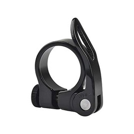 Ruifu Aluminum Alloy Lightweight Quick Release Seatpost Clamp Easy Installation 31.8 34.9mm (Black, 34.9mm)