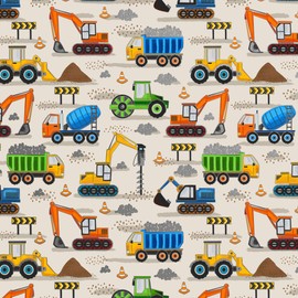 Jillson Roberts Kid's Gift Wrap, Construction Site (8 Rolls 5 feet x 30 inches)