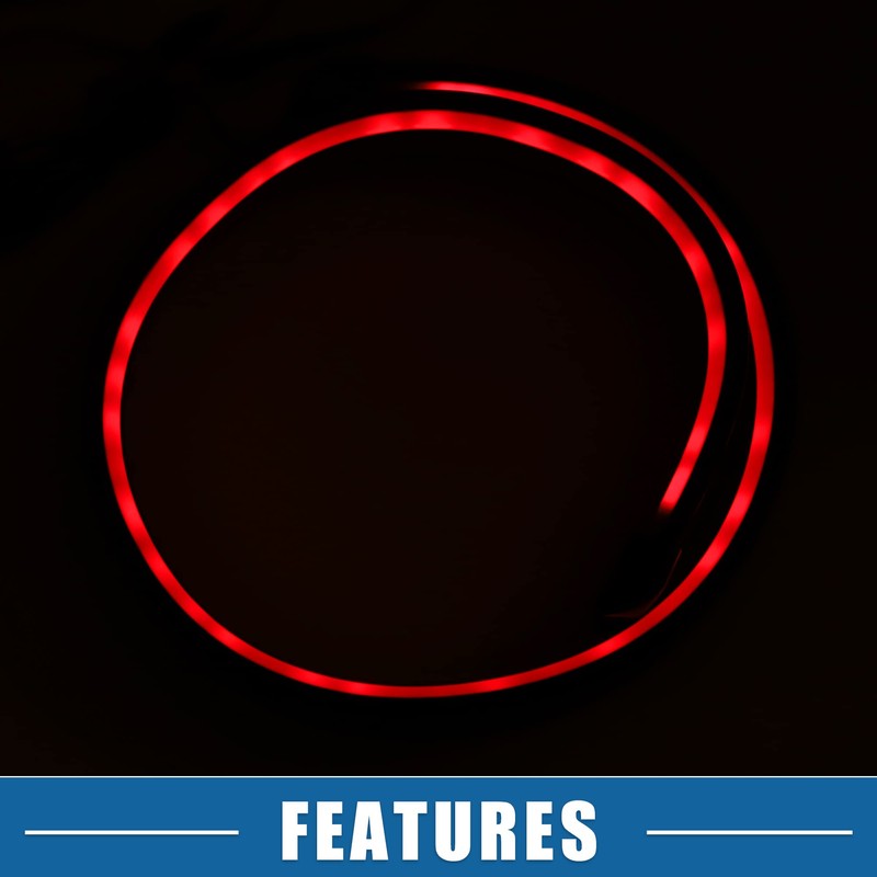 X AUTOHAUX Universal Car Spoiler with Red LED Light 47.2"/1.2m