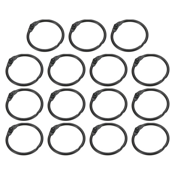 PATIKIL Loose Leaf Binder Rings 1 Inch, 15 Pack Metal