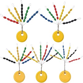 SHADDOCK Pack of 600 Rubber Fishing Bobber Stoppers Rubber Stopper Float Sinker Stops, 5 Sizes Oval Line Stopper, Fishing Accessories, Friedfish Set, Fishing Floats Stopper, Rubber Bead (M-600 Pieces)