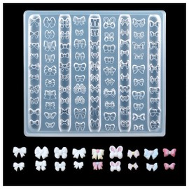 BHCCXZ 3D Nail Molds Bow Nails Charms Design, Silicone Tool Art Y2k Decoration