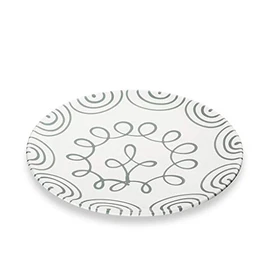 GMUNDNER KERAMIK Dinner Plate Cup Diameter 28 cm Grey Flamed Crockery Handmade in Austria