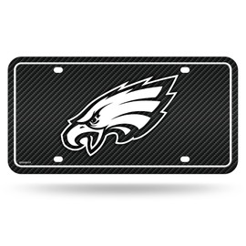 Rico MTG2501CF Eagles - Carbon Fiber Design - Metal Auto Tag, Multi, 6x12 Inch