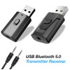 USB Bluetooth 5.0 Transmitter Receiver Audio Adapter AUX 3.5mm TV