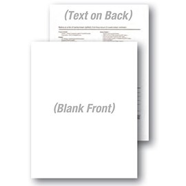 1-Part Self-Adhesive Buyers Guide Form - Blank Front - Text on Back - Letter Size Paper (100 per Pack)