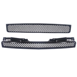 munirater Front Hood Bumper Automotive Grille Black Mesh Replacement for 2007-2014 Tahoe Avalanche Suburban GM1200596 GM1200563 GM1200590