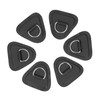 6Pcs PVC D Ring Patch Elastic Rope Set Stainless Steel