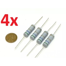endlessparts 4 Pack 7.5ohm 7R5 Metal Oxide Film Resistor 5W 5 Watt ±5% Tolerance 4x G37
