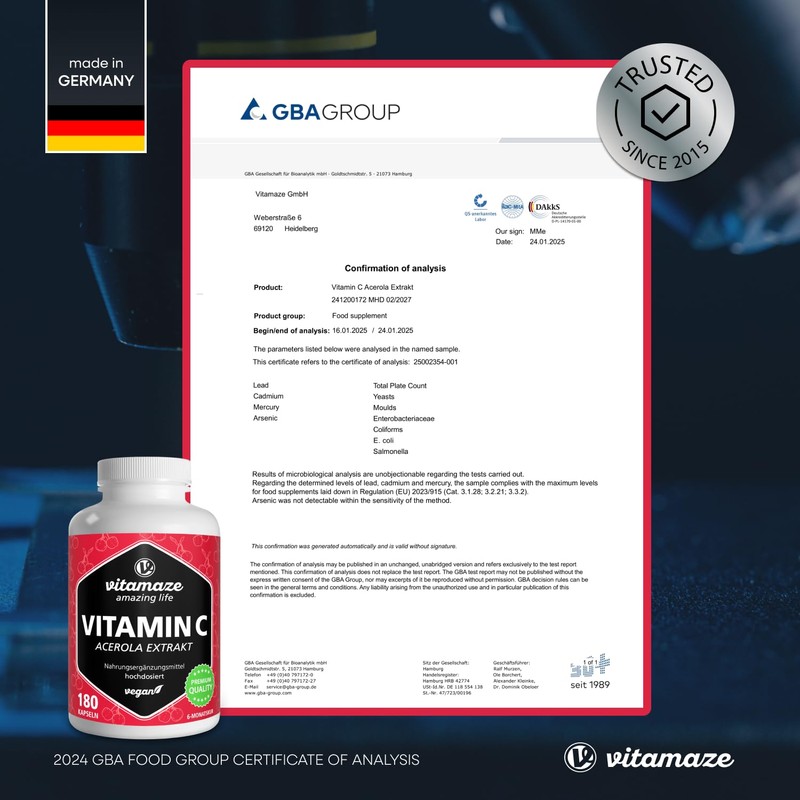 Vitamin C High Dose 160 mg Natural from 660 mg