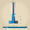 T-Shaped Slatwall Router Bit- T-Slot Router Bit for MDF, Softwoods,