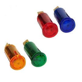 tooloflife Signal Lamp Indicator Light LED Red 0.3 W 12-380 V AC/DC 12.5 mm Metal Socket Pack of 1