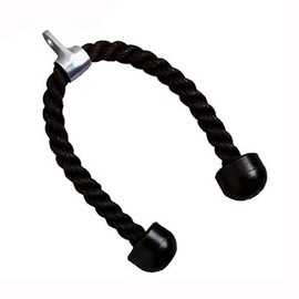 OFKPO Deluxe Gym Tricep Ropes 27-inch Rope Length Heavy Duty Polypropylene Braid Tricep Rope Pull Down (Black)