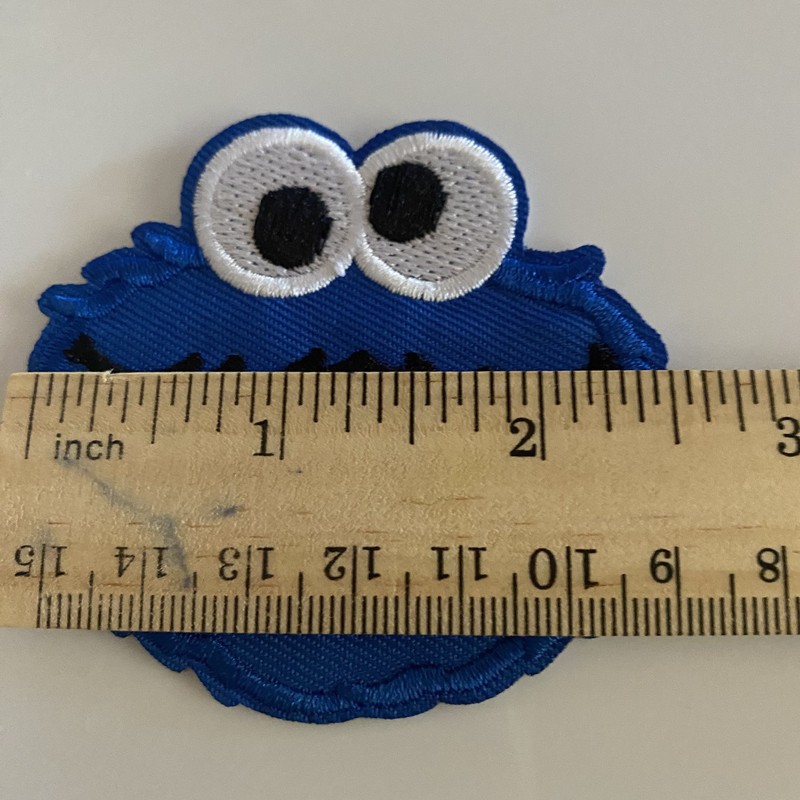 COOKIE MONSTER!! So Cute!! IRON ON PATCH. SO AWESOME! FREE