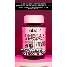Aceite de Krill Ultra Puro con Astaxantina  Omega 3 EPA y DHA  Fosfolipidos Alta Concentración y Absorción  Oby Vitaminas Mujer Hombre Omega Tres...  