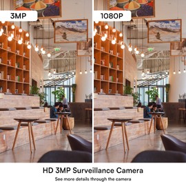Woolink Cámara de bombilla E27 de 3 MP, cámara de 360 grados, cámara de seguridad Wi-Fi de 2.4 GHz, cámara PTZ inalámbrica para el hogar con visión nocturna/alarma/detección de movimiento