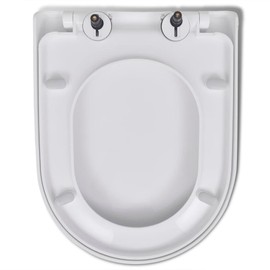 TREATLIFE HOME Soft-Close Toilet Seat with Quick-Release Design, Square Shape, Easy Assembly, White