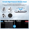 Hibbent Upgraded 5-spray 13'' Shower Head, High Pressure Rainfall Shower