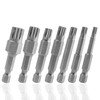 Bestgle 7 Pcs Triple Square Spline Bit Set, 1/4" Hex