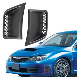 GearUp 2Pcs Front Bumper Side Bezel Cover for Subaru Impreza WRX STi 2014 2013 2012 2011 2010 2009 2008 Matte Black Bumper Side Air Vents Cover