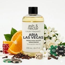 Esencia ambiental para difusores profesionales y aromaterapia de alta concentración, 250 ml, aroma inspirado en diseñadores perfumistas | Inspirada en Tiendas de Lujo (Aria Las Vegas)