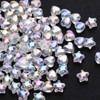 100PCS Transparent Acrylic Beads Set, 50Pcs Heart Shape & 50Pcs