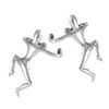 Ear Cuff Hugging Man Climbing .925 Sterling Silver Yoga Stretching