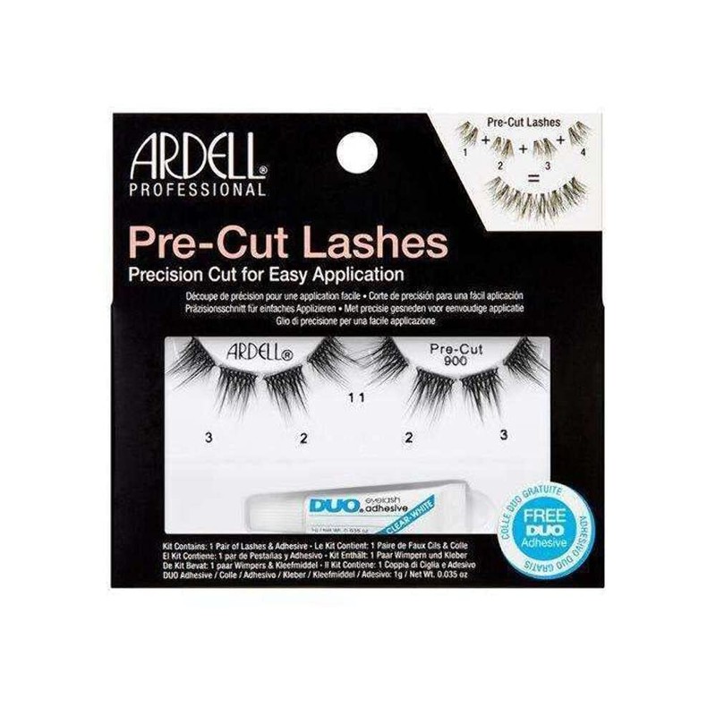 Ardell Pre-Cut Lashes 900 - Segmented Lash Strips, Natural-Looking Clusters,