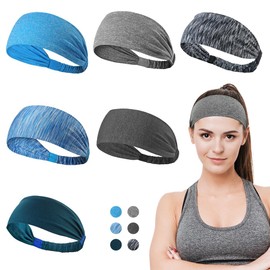 Dreamlover Sweat Bands for Women, Yoga Headbands for Girls, Workout Headbands for Women, Bandeau Cheveux Femme Sport, 6 Pieces