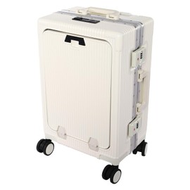 CNCEST 20" Boarding Suitcase, Suitcase with Front Pocket, 14"-15" Laptop Case Trolley