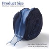 CABODYALS 35M 55mm Dark Blue Sheer Ribbon Wide Navy Organza